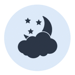 Moon, cloud and star icon