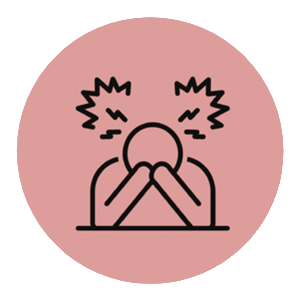 Person with stress icon